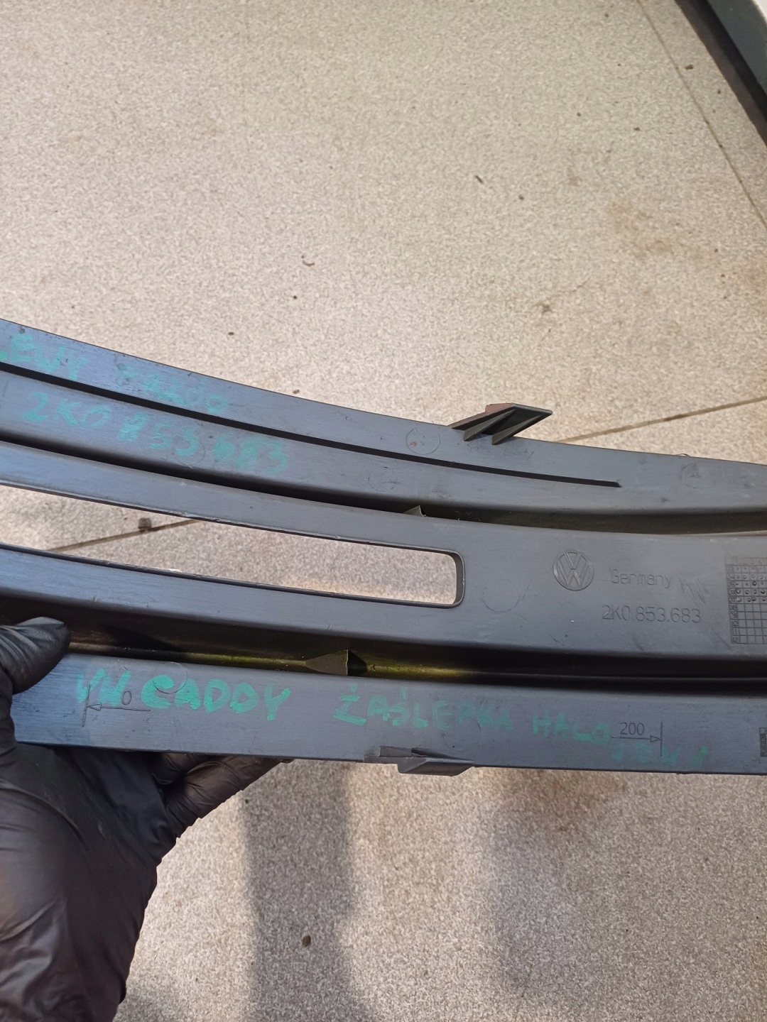spoiler of a bumper left front front VW CADDY 2K0853683