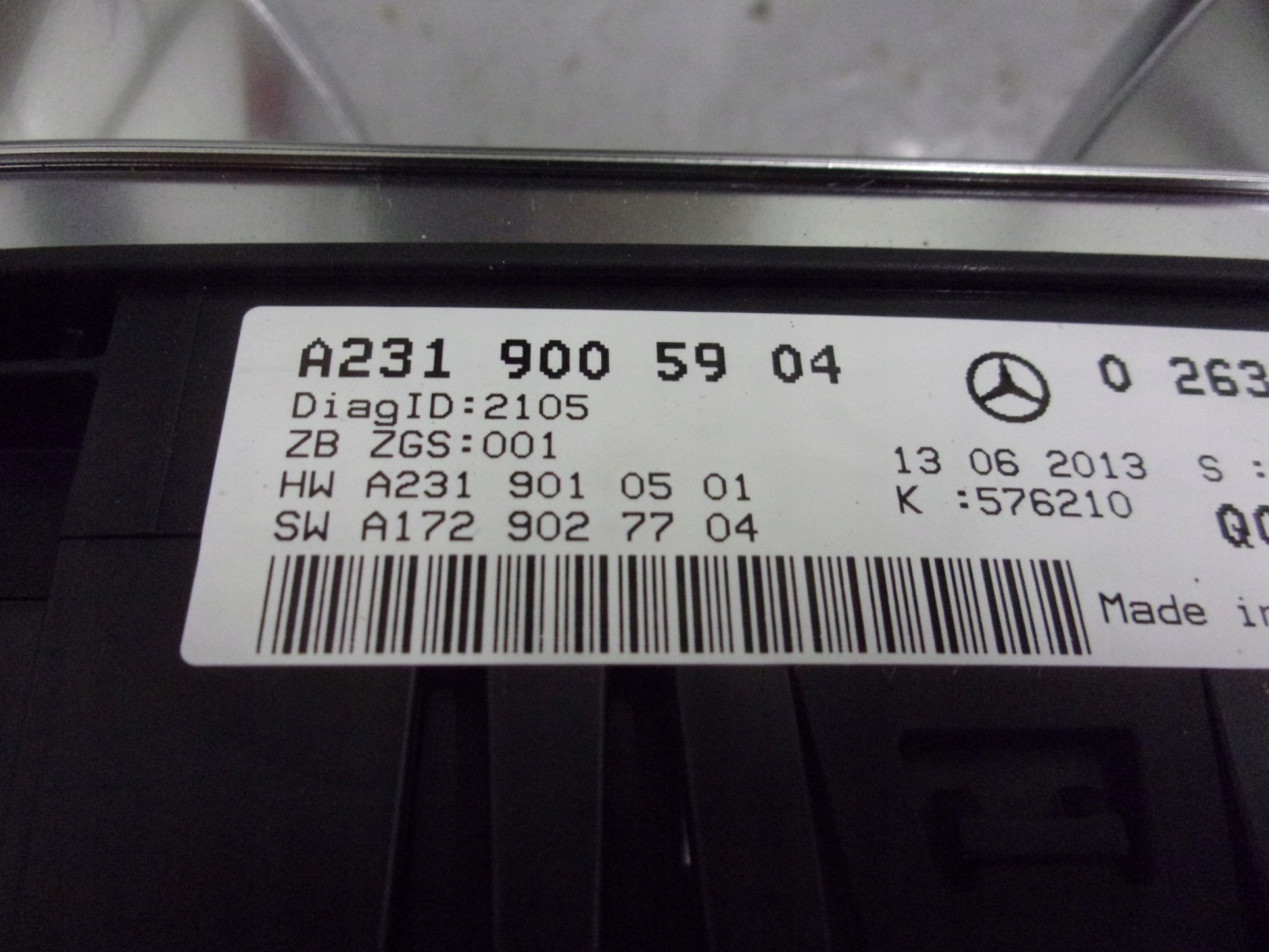 MERCEDES R231 SL 231 SL 350 dials dials A2319005904