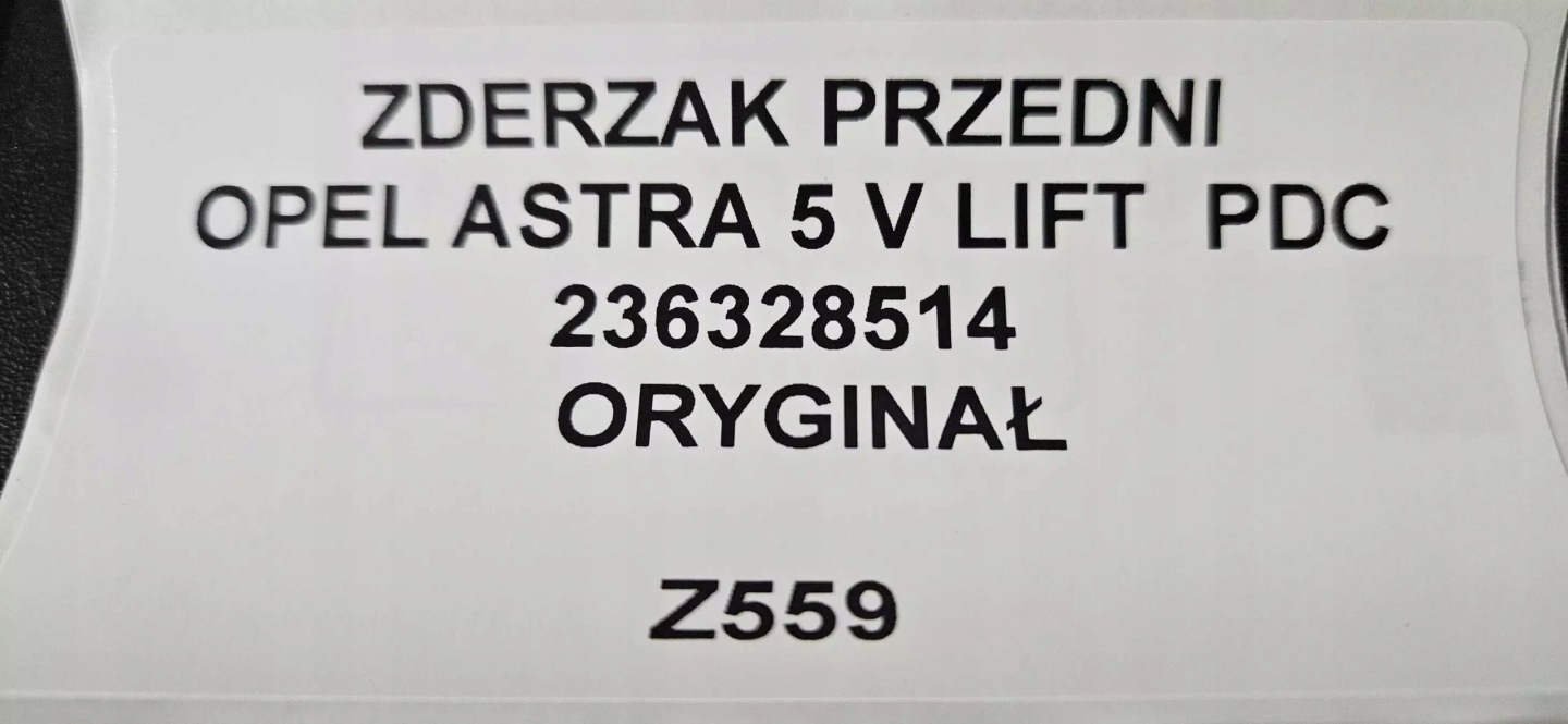 front bumper OPEL ASTRA 5 V LIFT 19- PDC