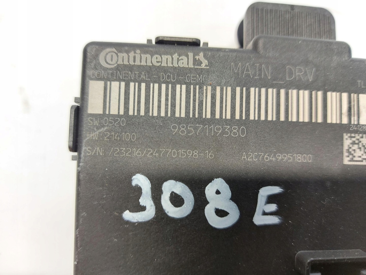 Peugeot 3008 III E3008 module control unit door oryg 9857119380