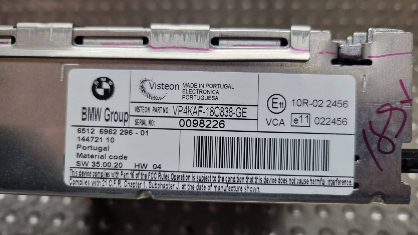 RADIO BUSINESS CD 6962296 BMW E81 E82 E84 E87 E90 E91 E92 E93
