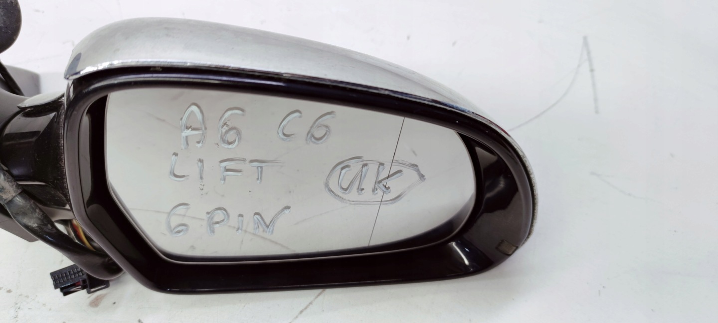 mirror right front AUDI A6 C6 LIFT UK 6 PIN LZ9Y