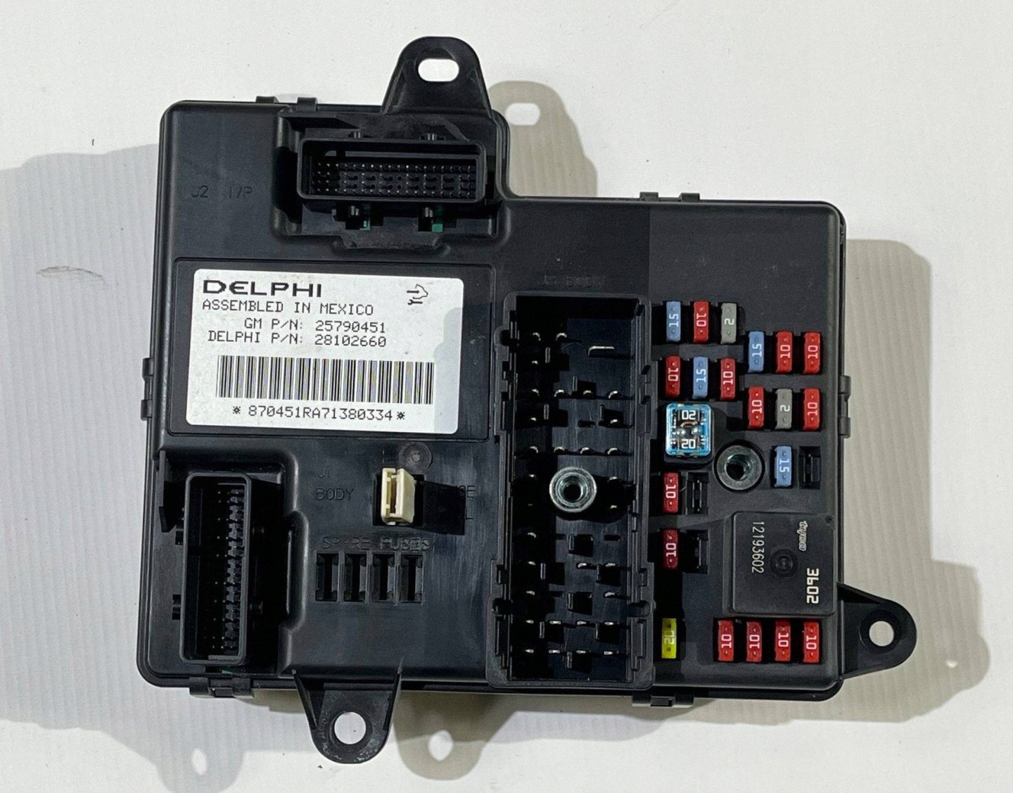 fuse box comfort control unit BCM Chevrolet Corvette C6 25790451