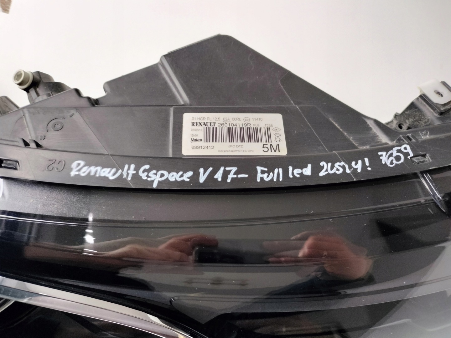 light right REFLEKTOR RENAULT ESPACE V 17- FULL LED