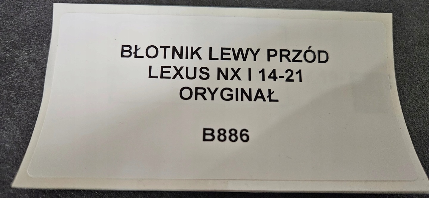 parafango sinistra Anteriore LEXUS NX e 14-21 Originale