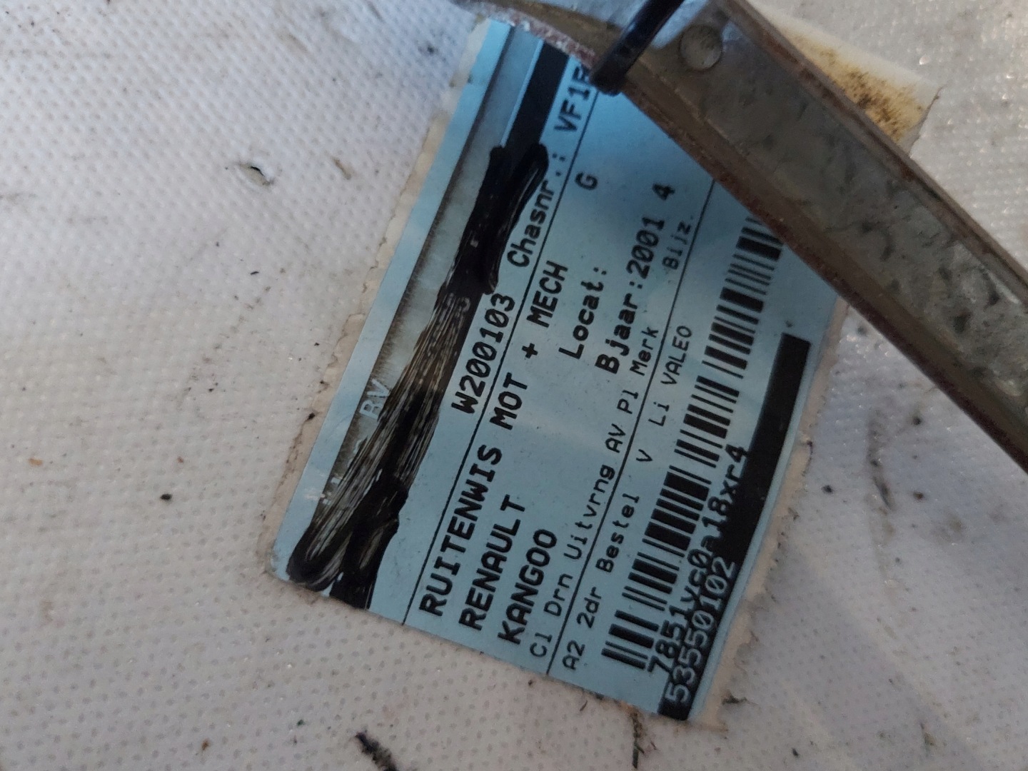 wiper mechanism KANGOO 2001 R 54115517 front