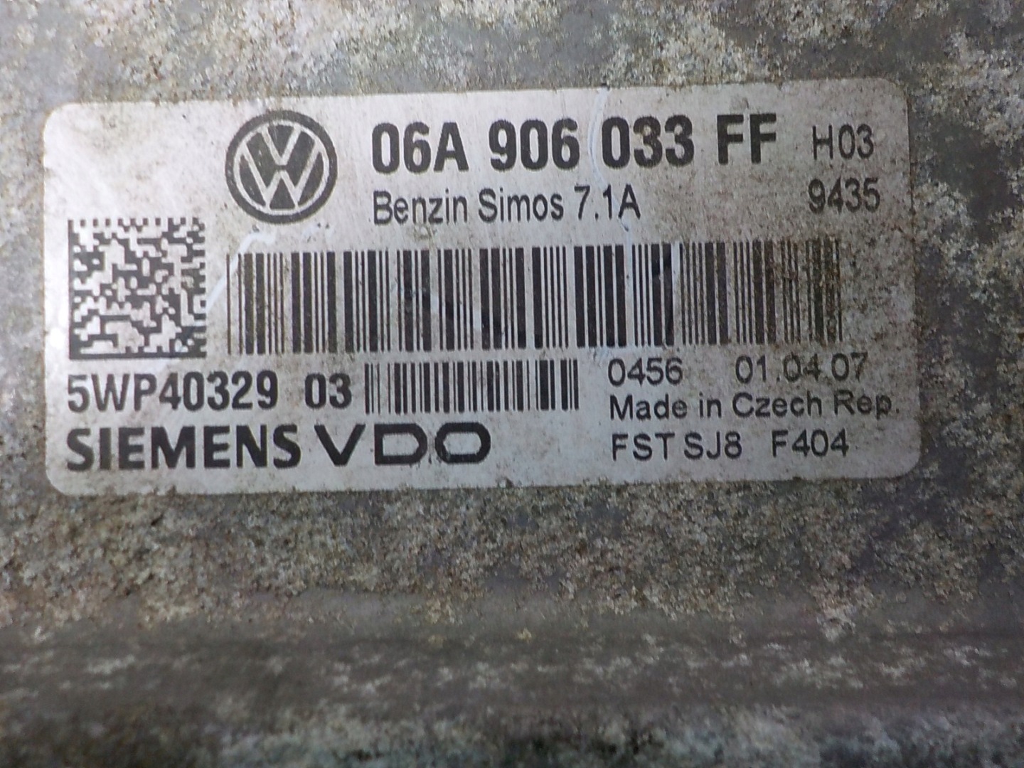 VW SEAT computer control unit 06A906033FF 5WP4032903