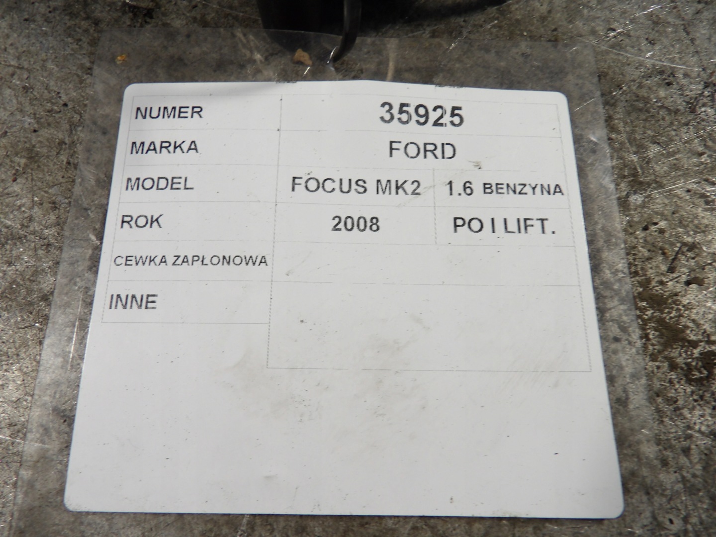 Ford Focus MK2 coil ignition 1,6B 0221503485