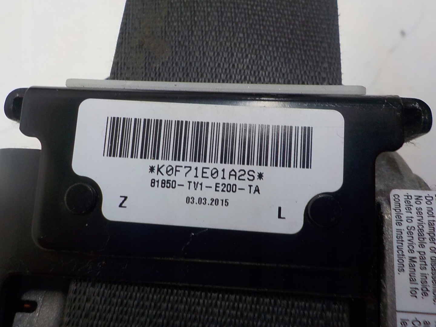 HONDA CIVIC IX Gurten Sicherheits Spanner links vorne 307850810