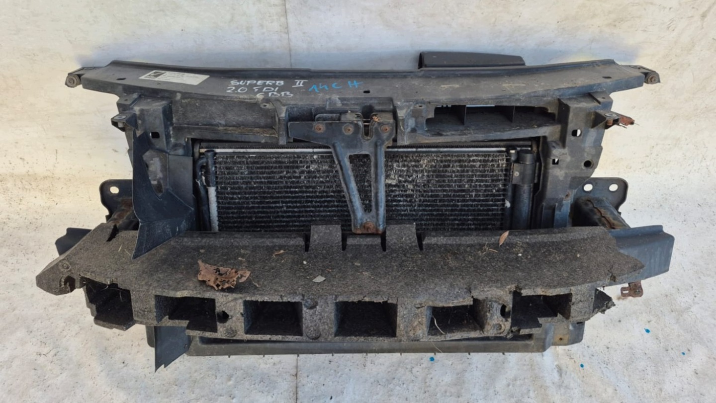 SKODA SUPERB II 3T0 2.0 TDI 08- support panel for radiators pillar iron radiator