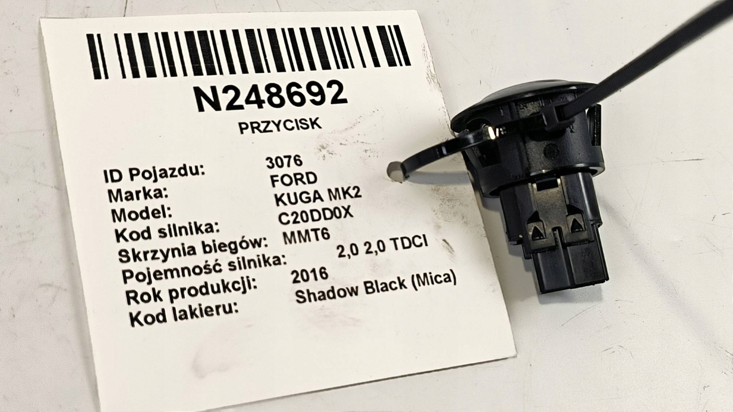 button F1ET-D3L0B FORD KUGA MK2