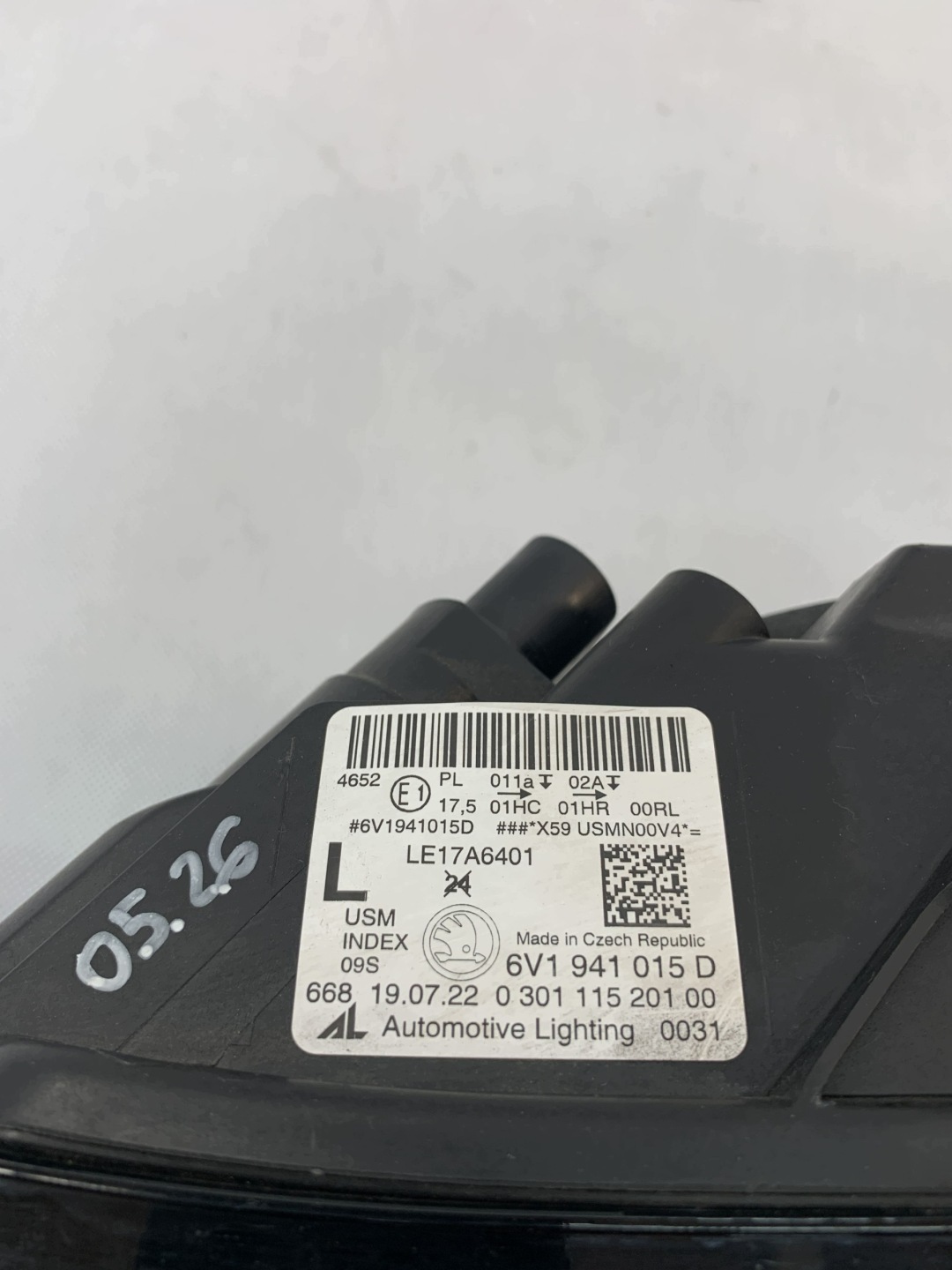 light front left reflektor Skoda Fabia 3 Lift 17-20r 6V1941015D 05.26