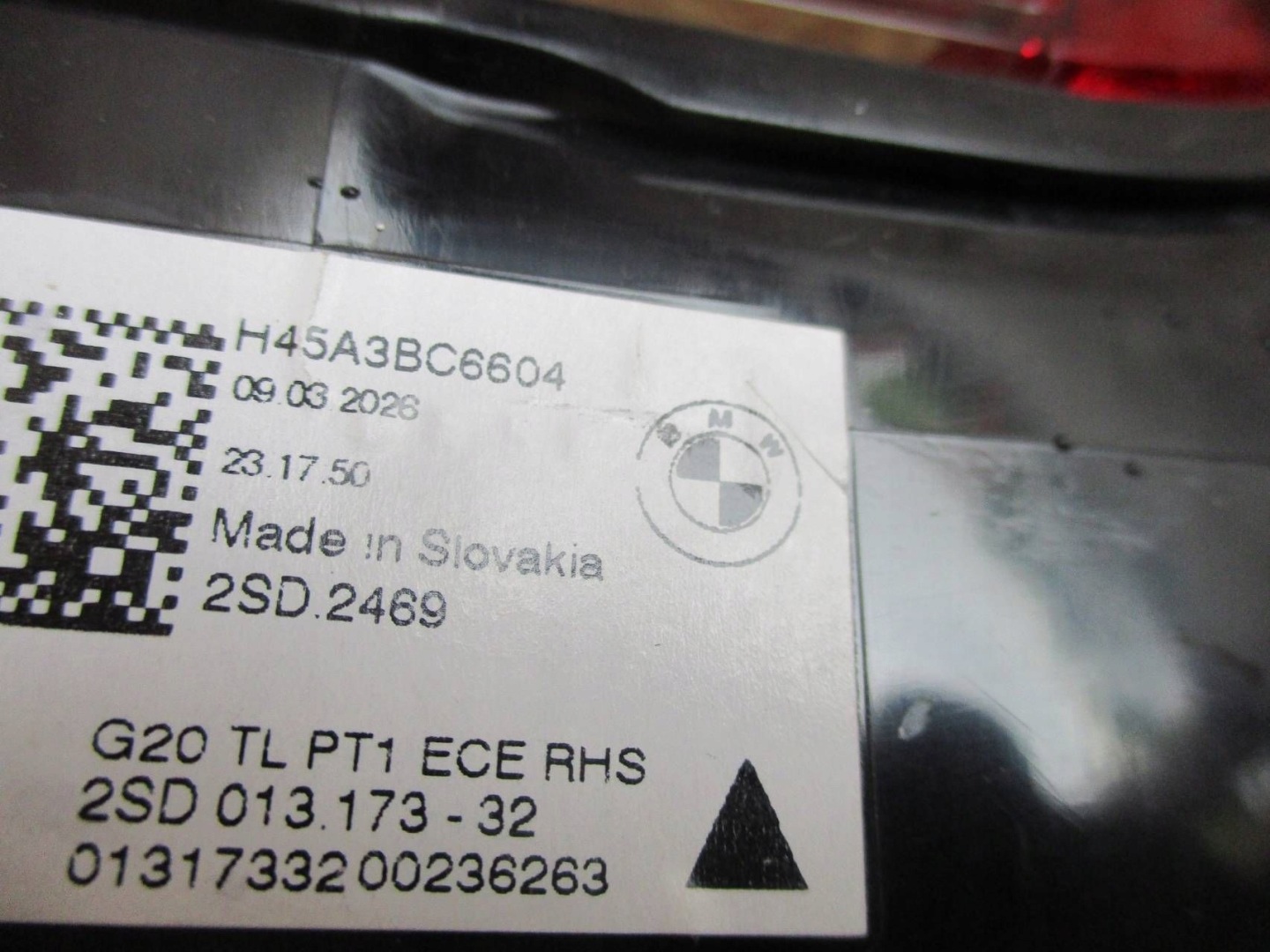 light rear part rear right BMW 3 G20 sedan