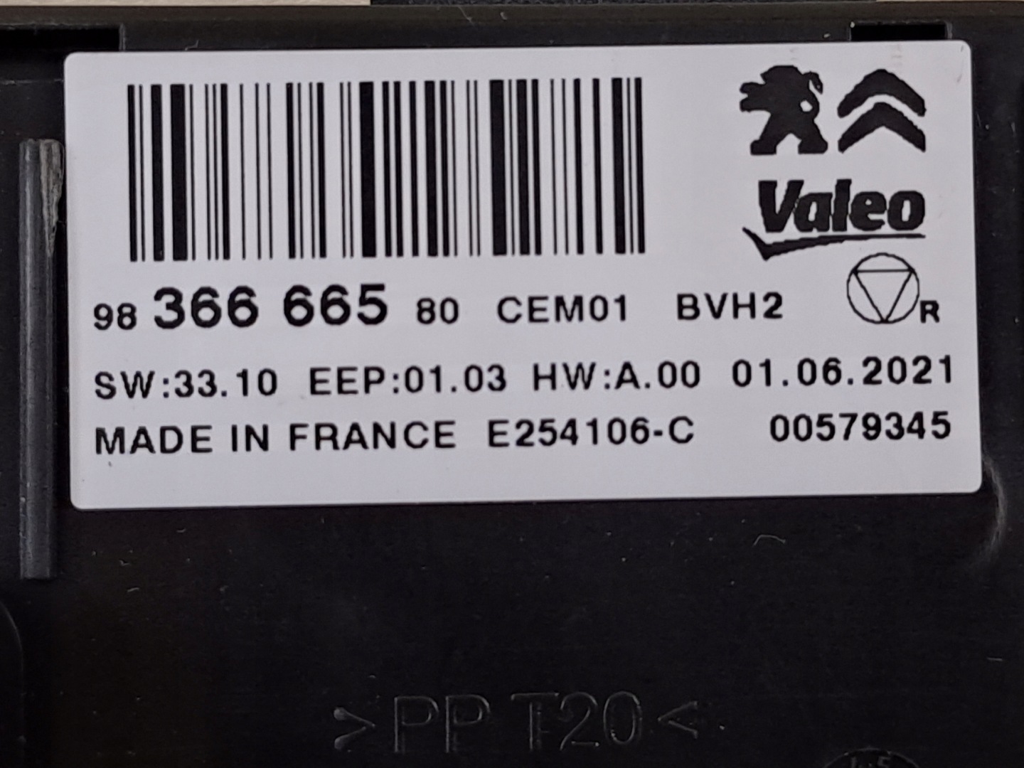 OPEL CORSA F 21r module control unit of the air conditioning
