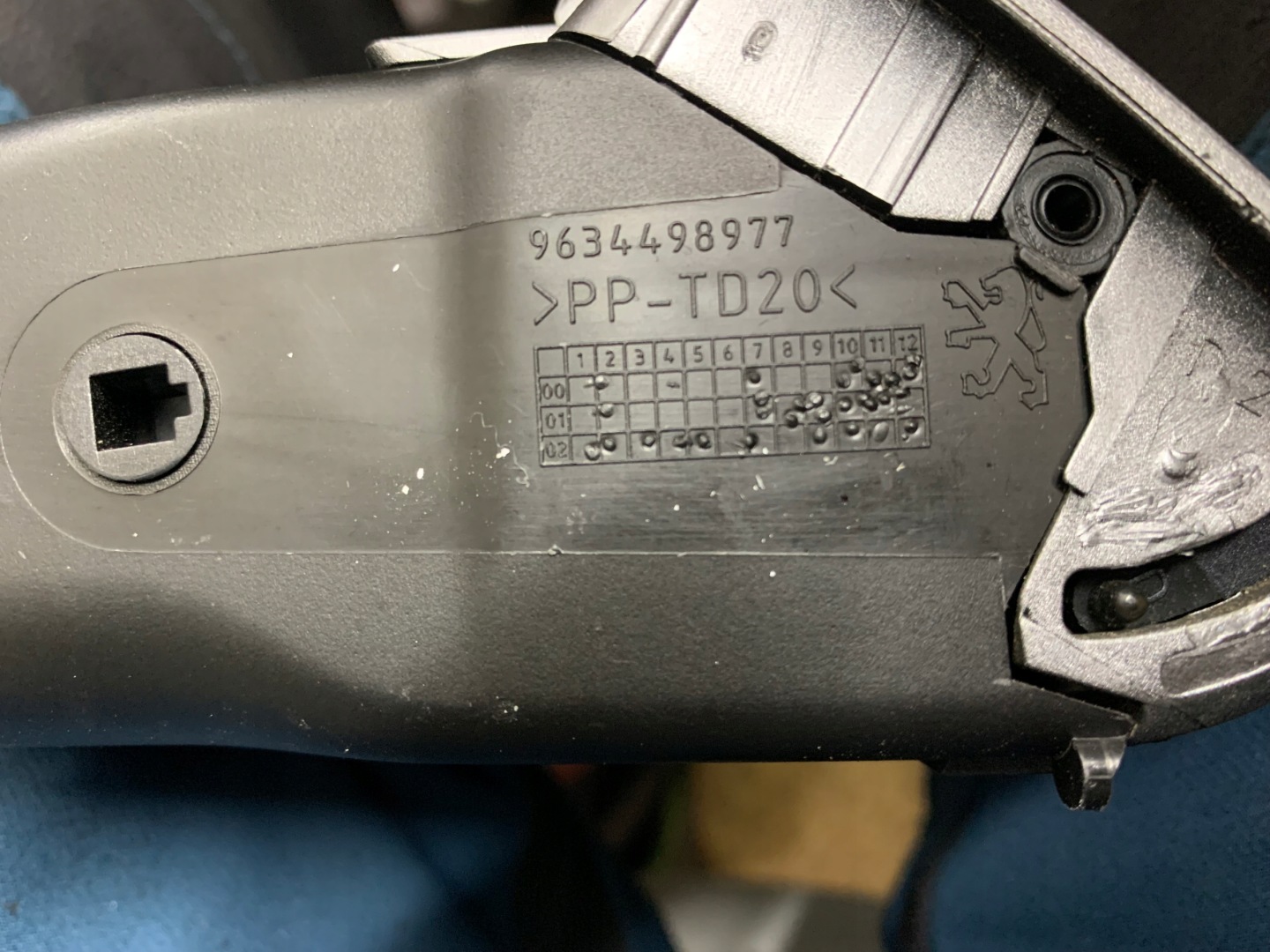 PEUGEOT 307 grid air conditioning devices right 9634498977