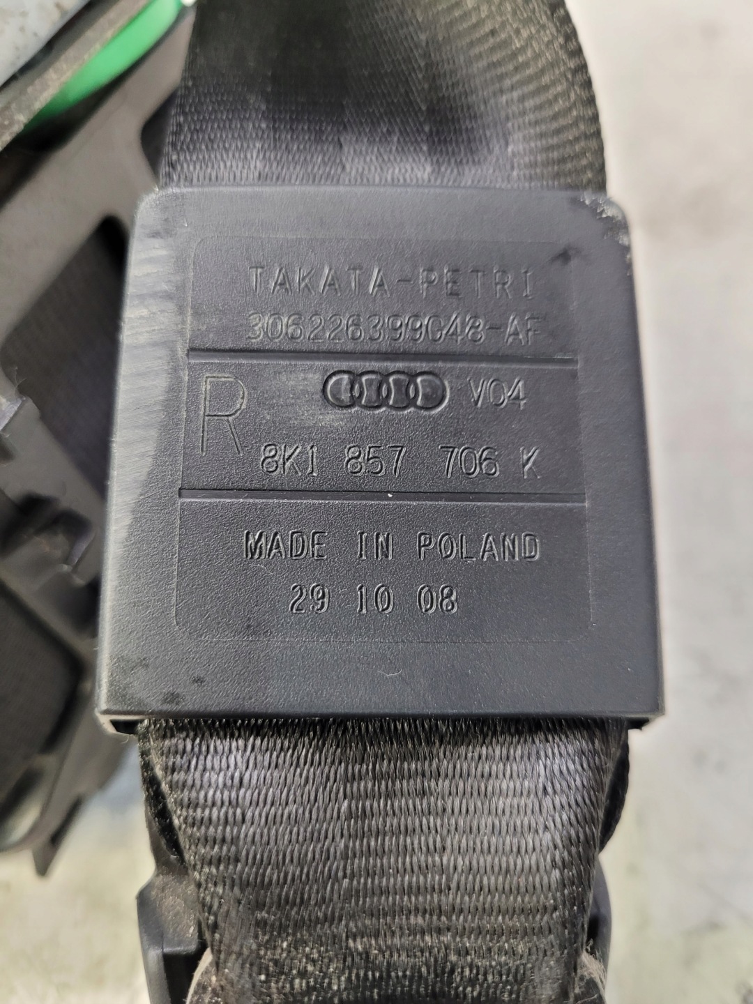 Gurten Sicherheits rechts AUDI A4 B8 8K1857706K