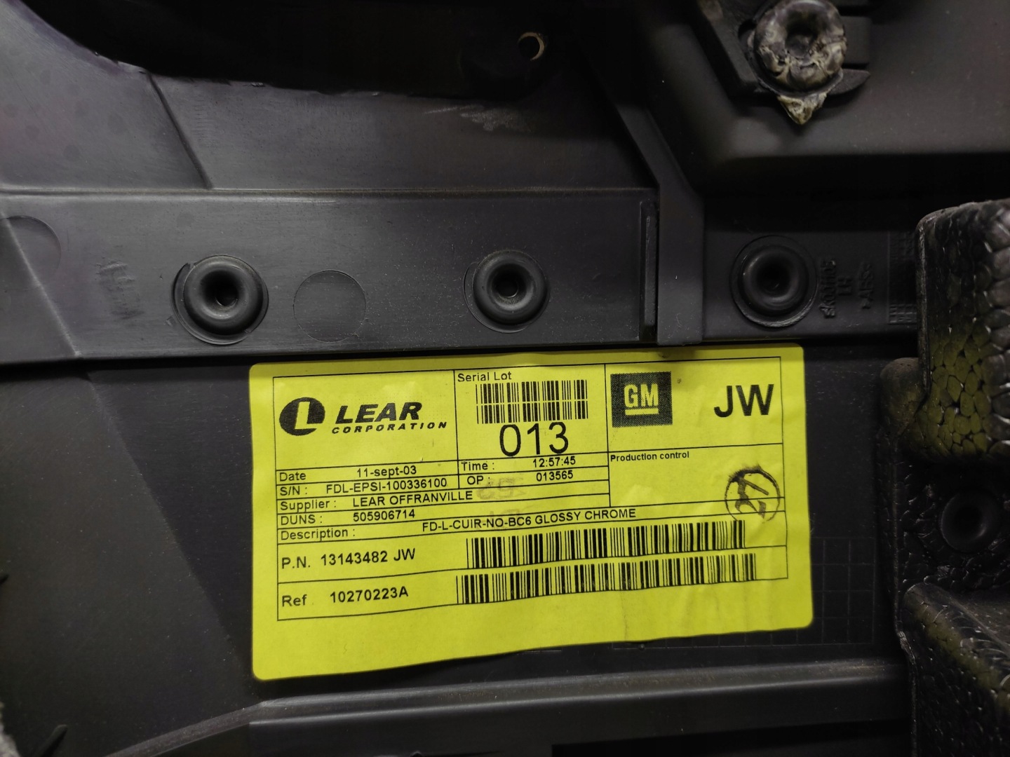 OPEL SIGNUM upholstery side door left front