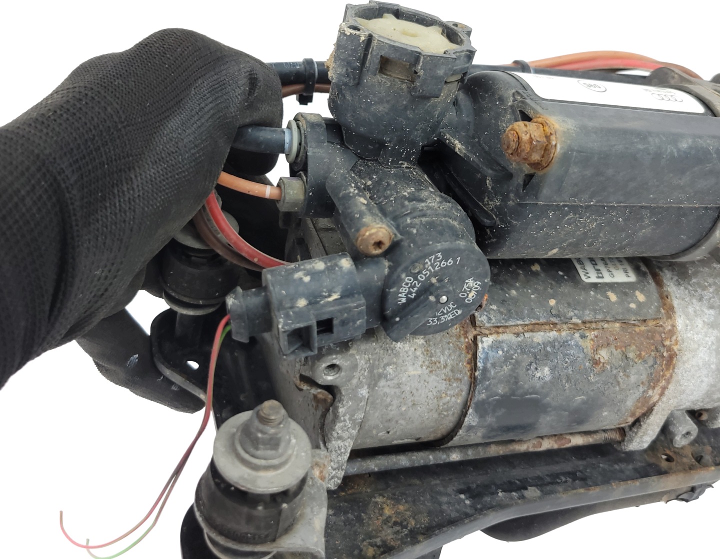AUDI A6 C6 LIFT compressor; springing compressor air 4F0616005E USZKOD