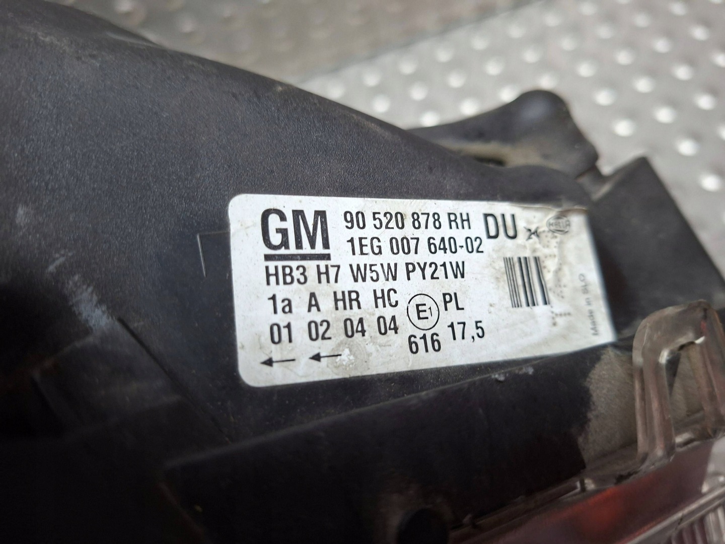 light front right 90520878 OPEL ASTRA G 1998