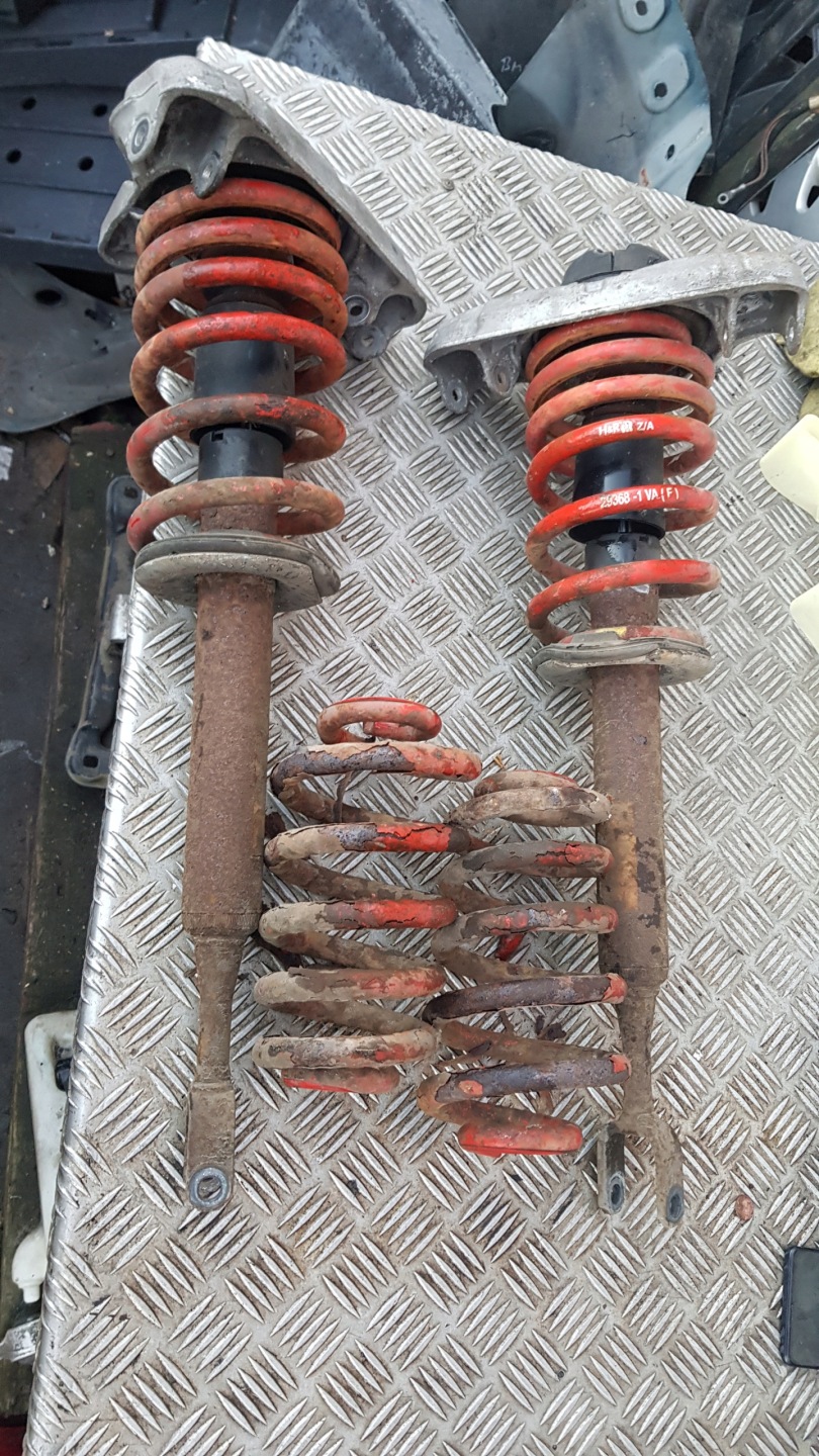 AUDI A4 B6 shock absorbers front springs rear part TUNING h&r SPORT red