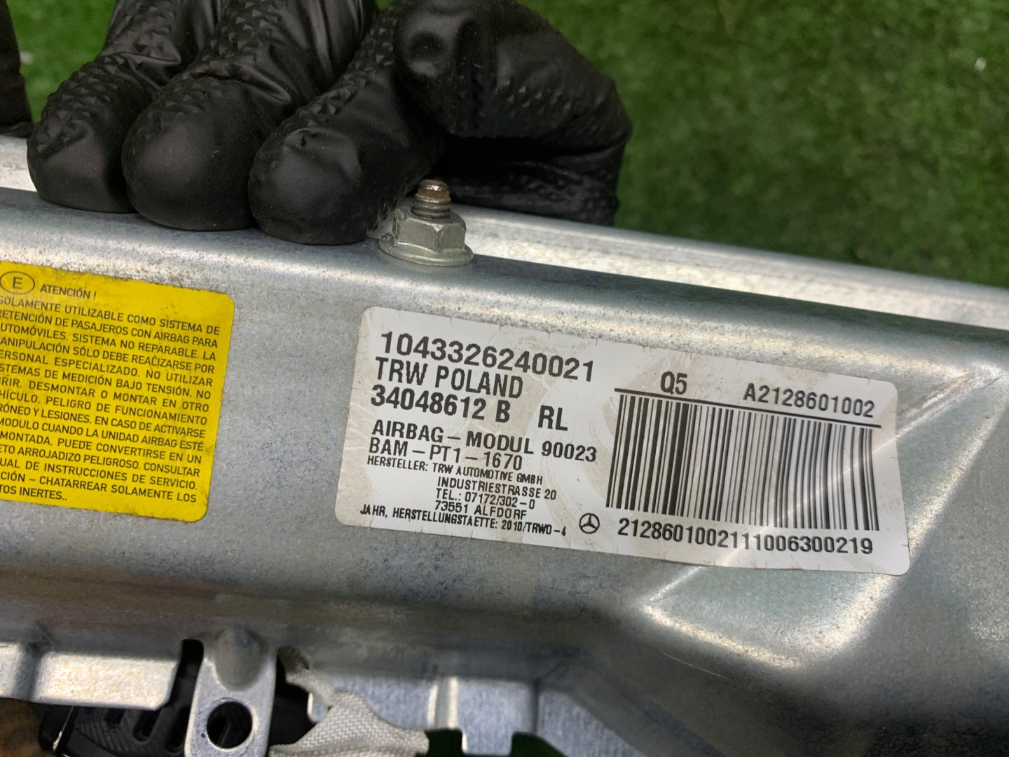 MERCEDES E KLASA W212 airbag ginocchia A2128601002
