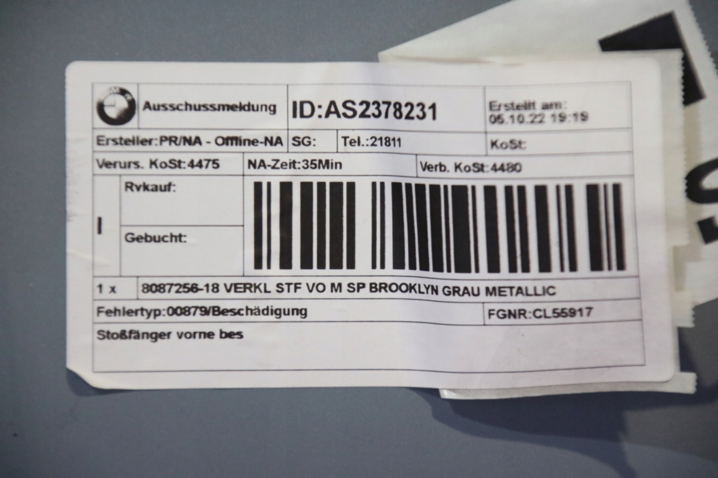 BMW 7 G70 i7 m-packet bumper front USA colour C4P