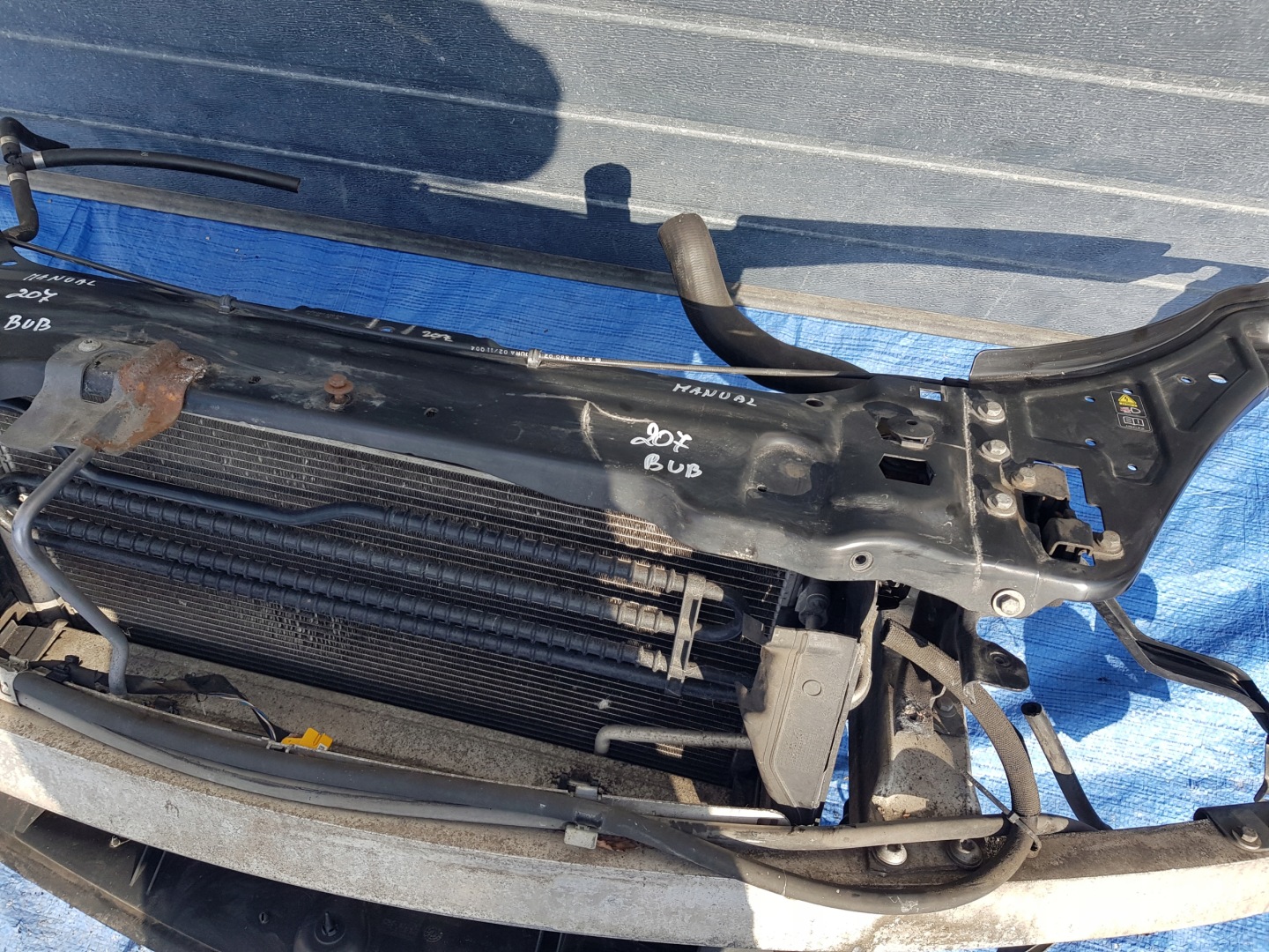 support panel for radiators radiator MERCEDES W207 2.2 CDI MANUAL