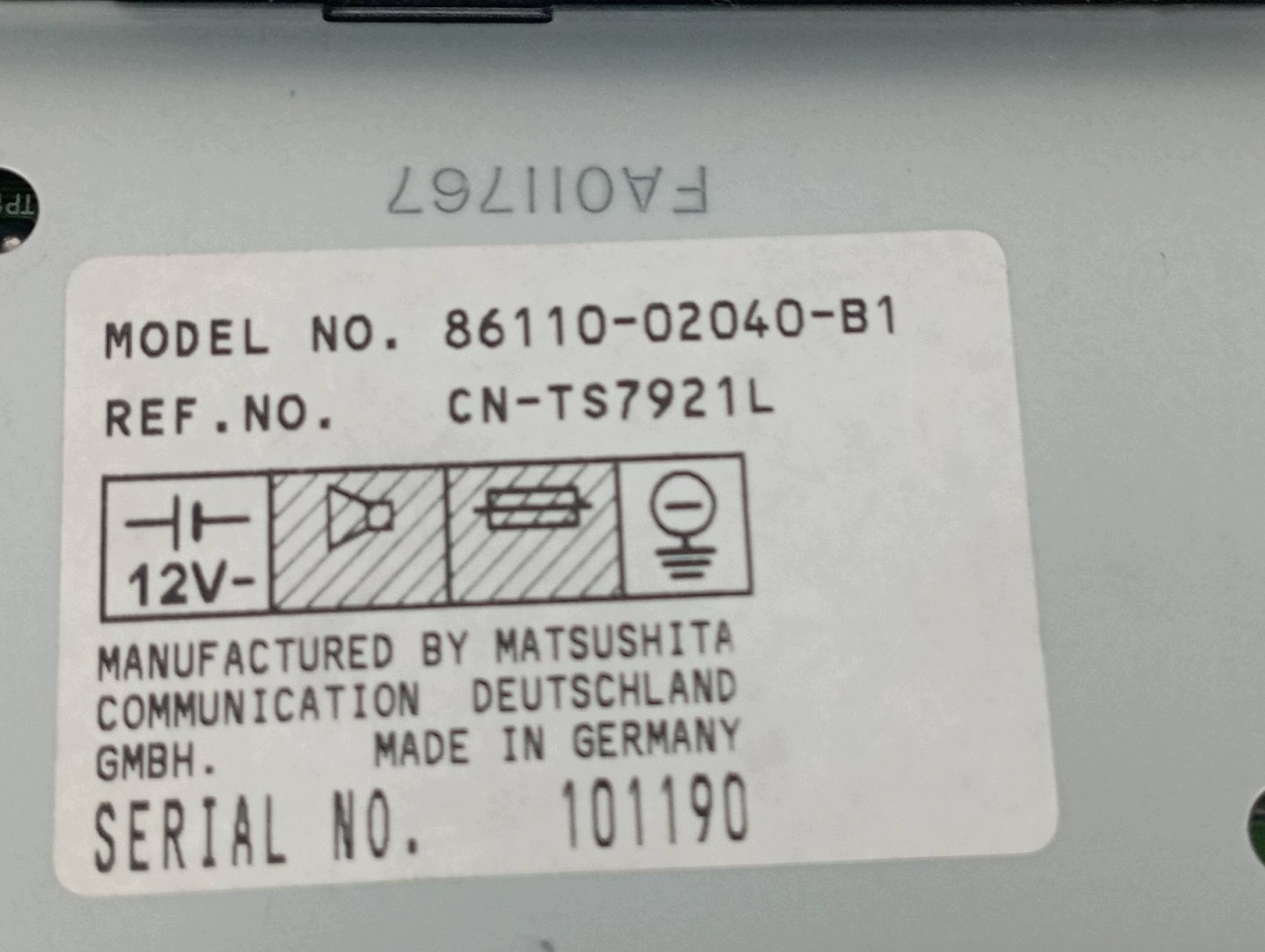 RADIO E11 8611002040 Toyota Corolla VIII (1995-2000)