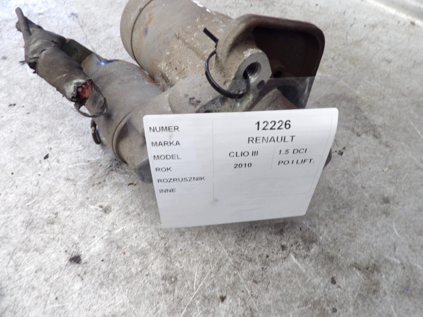 Renault Clio III 1,5 dci startér