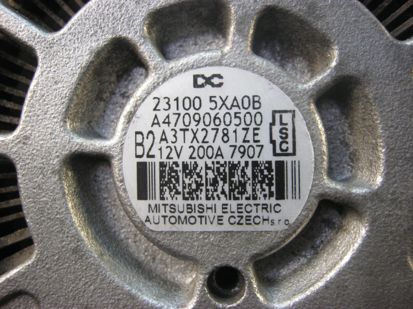 ALTERNATOR MITSUBISHI MERCEDES 2.3 CDI 231005XA0B