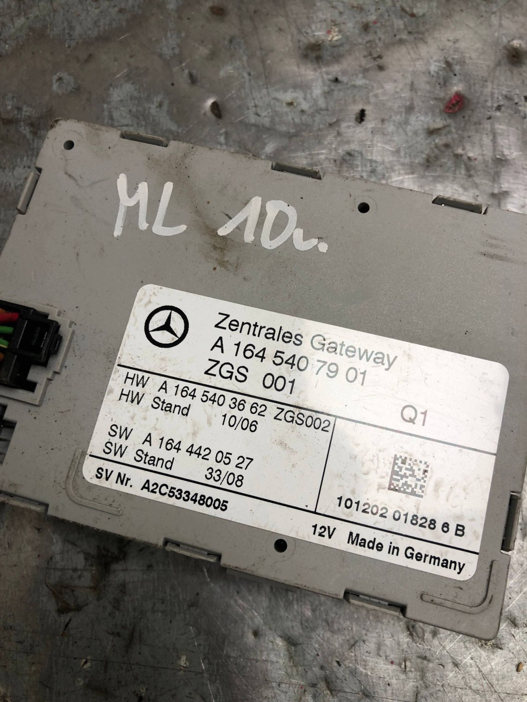 module control unit GATEWAY MERCEDES ML W164 A1645407901