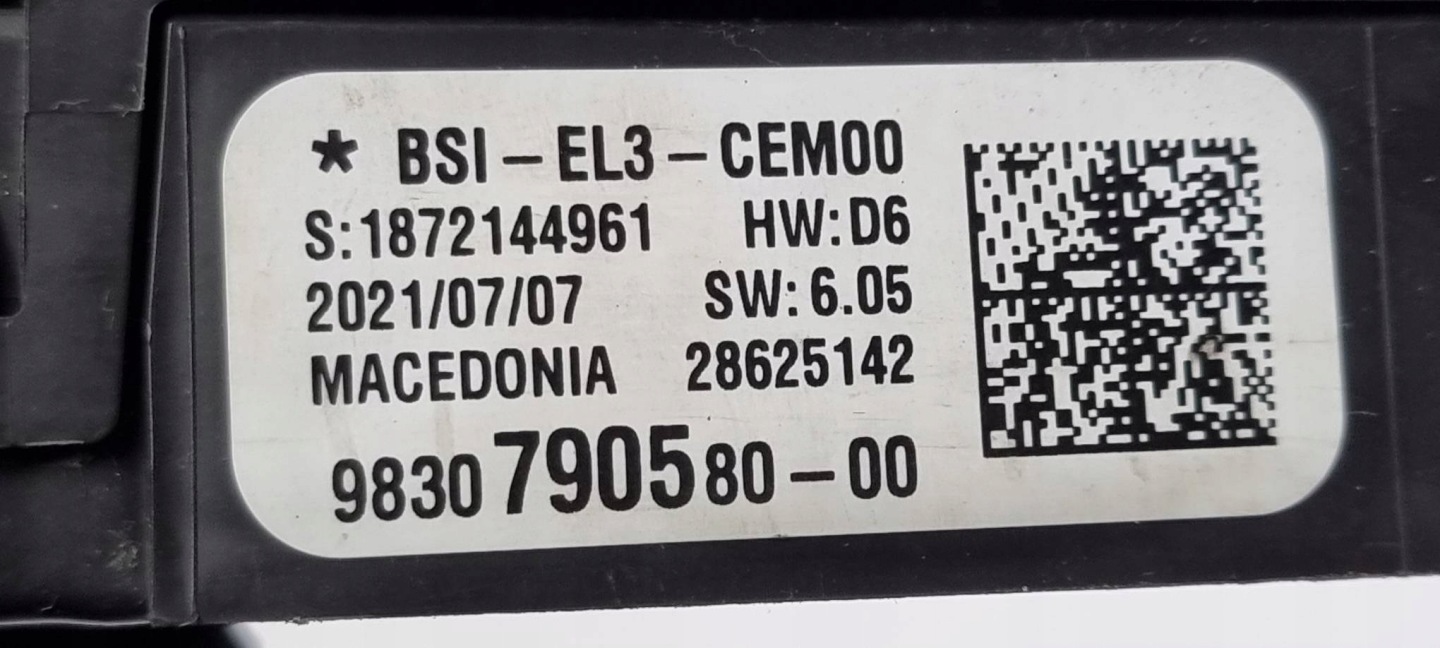 Module fusibles 9830790580 CITROEN BERLINGO III