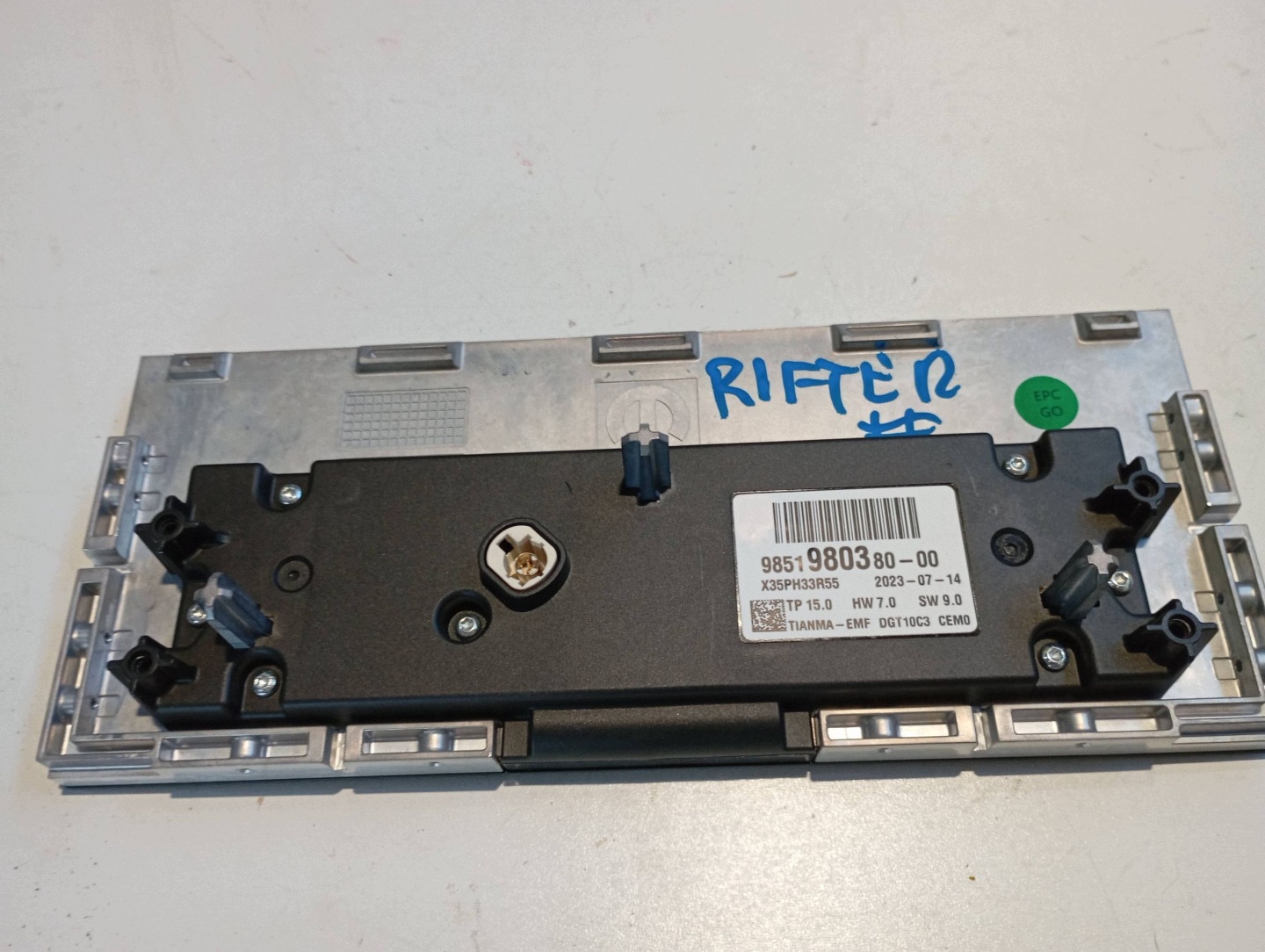display CITROEN BERLINGO RIFTER COMBO 9851980380