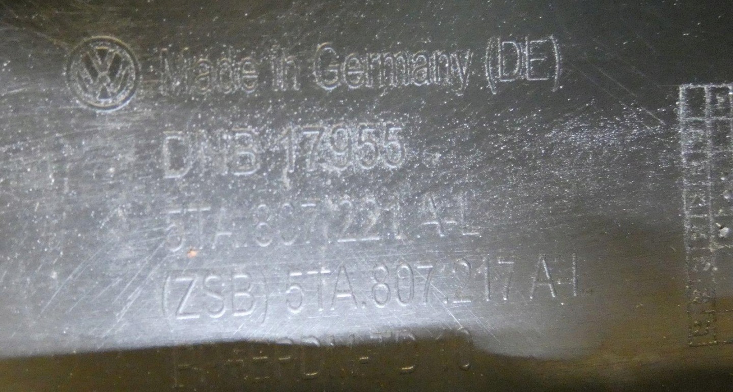 VW TOURAN III 3 5TA807217A-L washer 2015- bumper front front