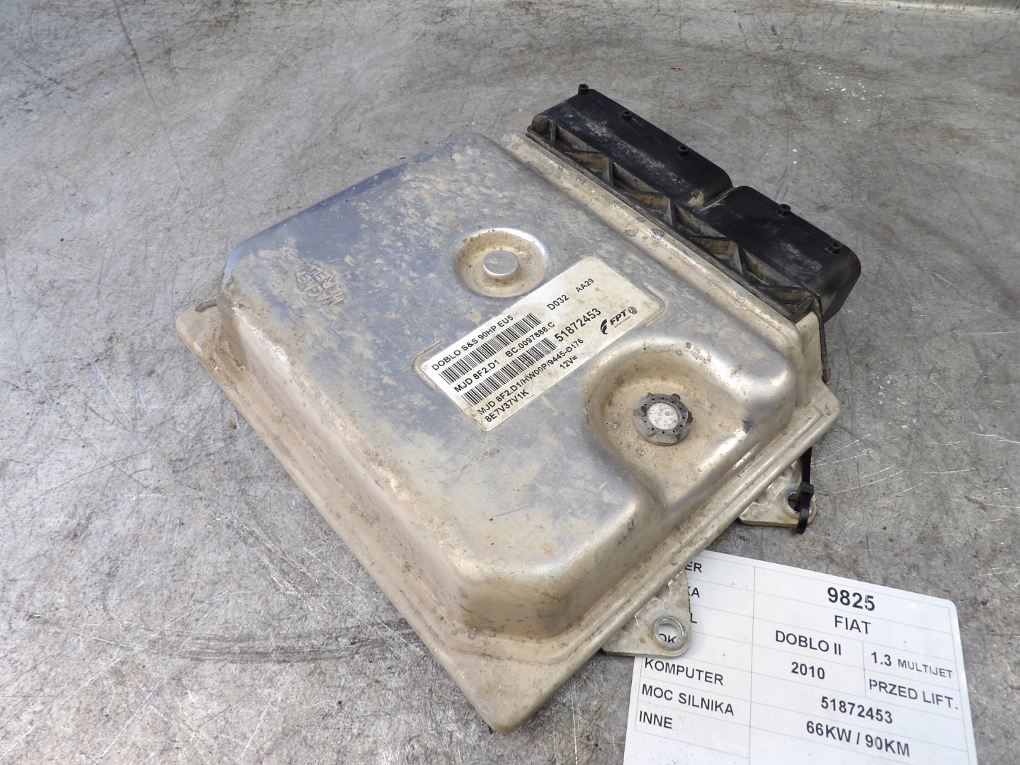 Fiat Doblo II computer, control unit 51872453 MJD8F2.D1 BC.0097888.C