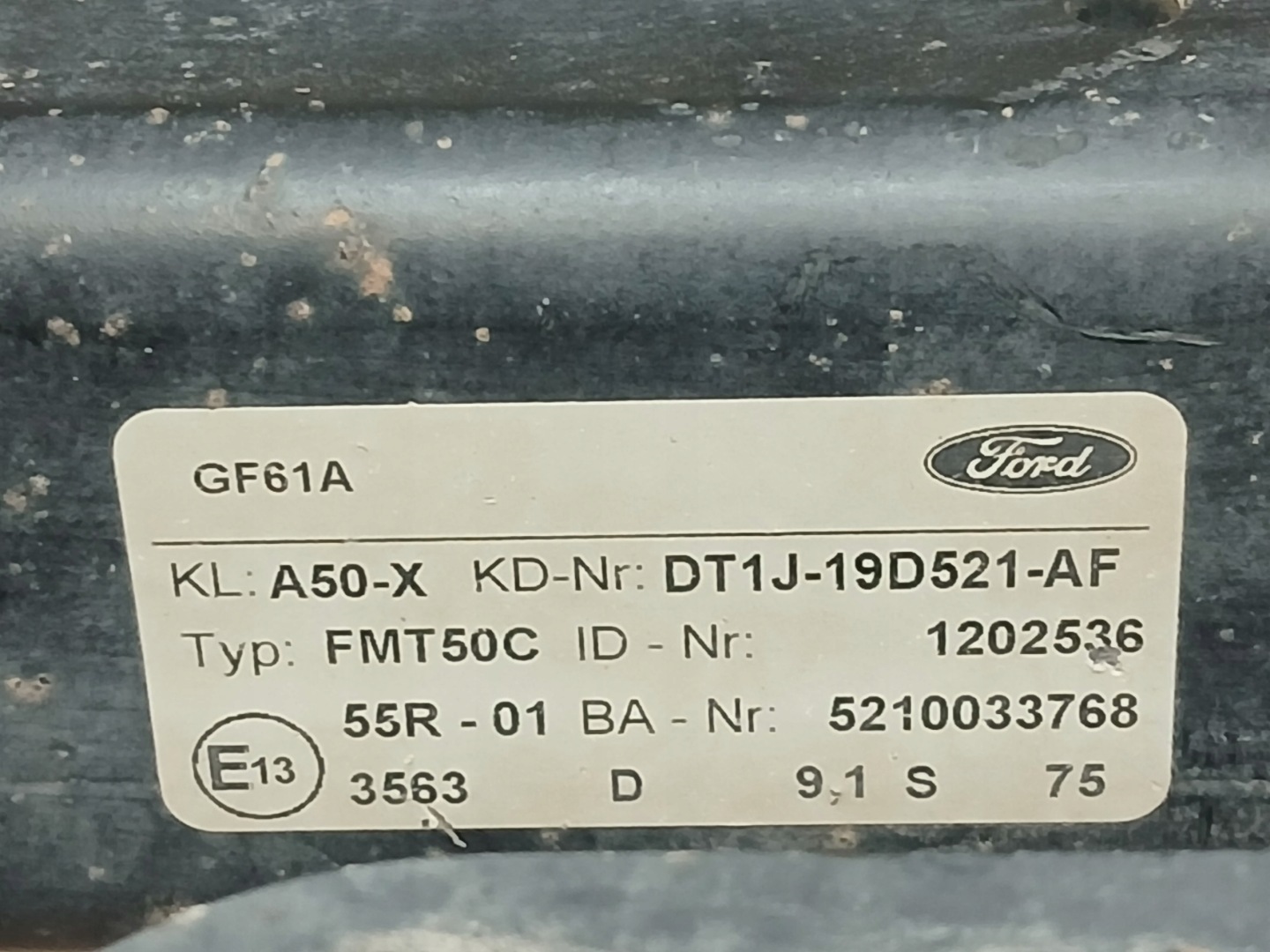 tow FORD TOURNEO CONNECT DT1J-19D521-AF