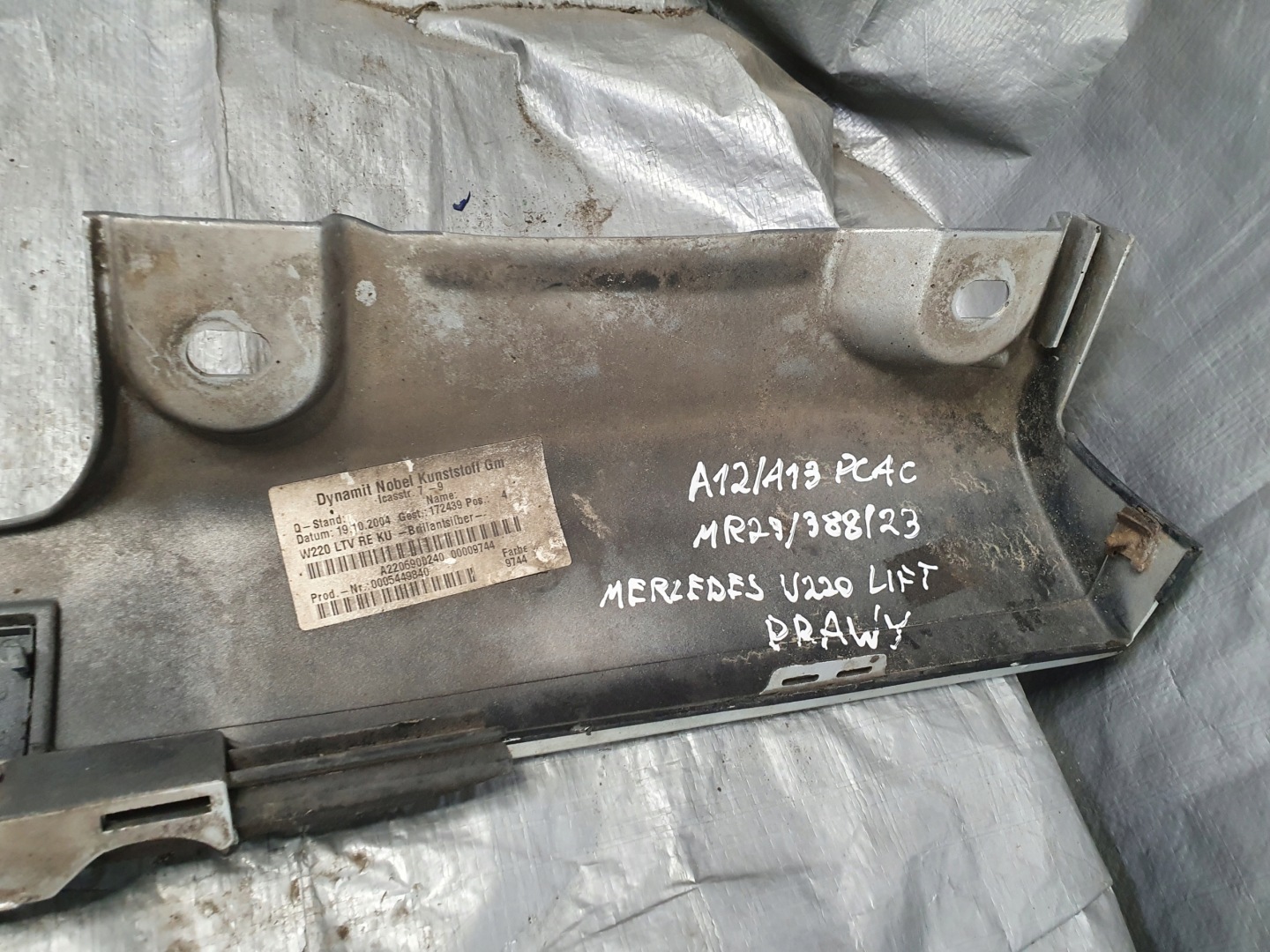 moulding cap threshold right MERCEDES S W220 LIFT