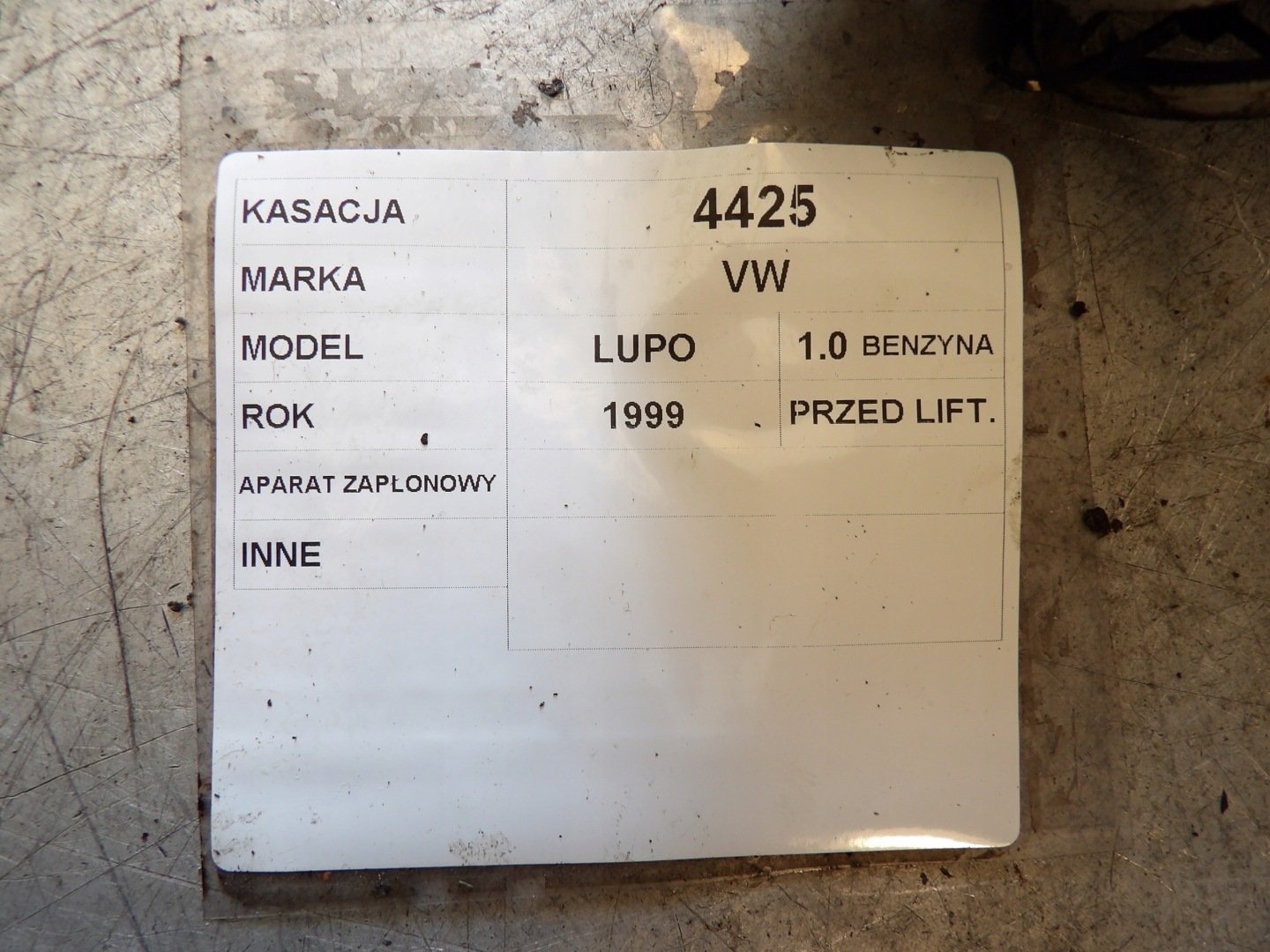 VW Lupo aparat ignition 0237521061