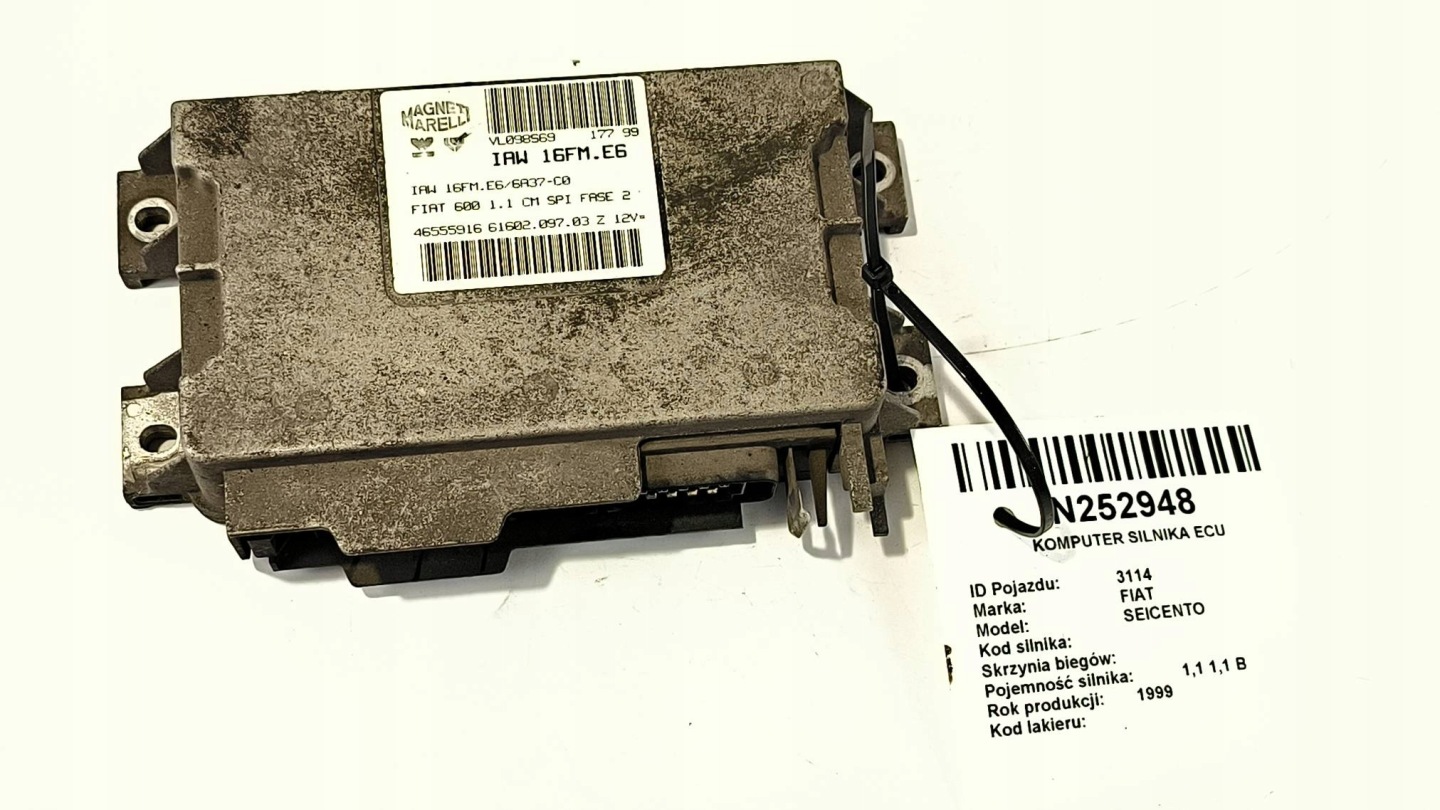 computer Motore ECU 1.1 IAW16FM.E6 FIAT SEICENTO