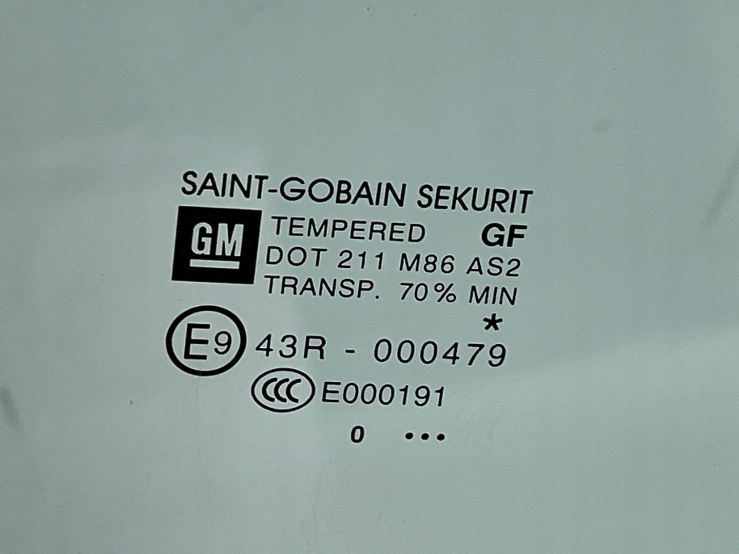 OPEL MERIVA B window door rear right rear part 2010 R. AS2