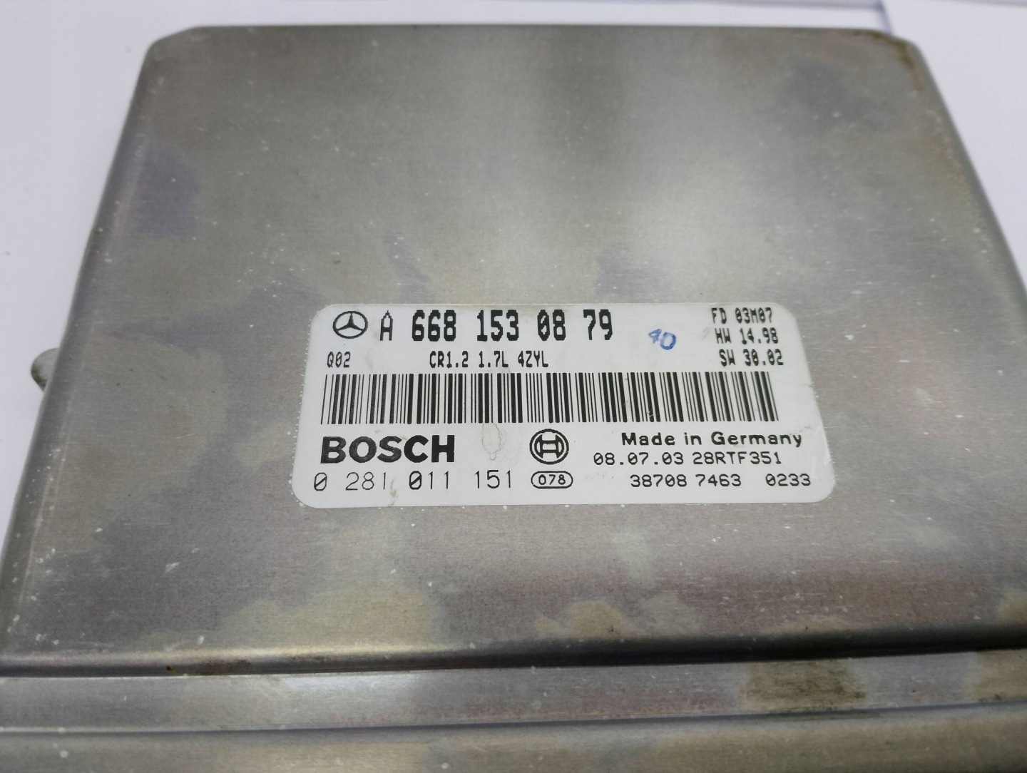 computer control unit of the engine Mercedes W 168 A6681530879 0281011151