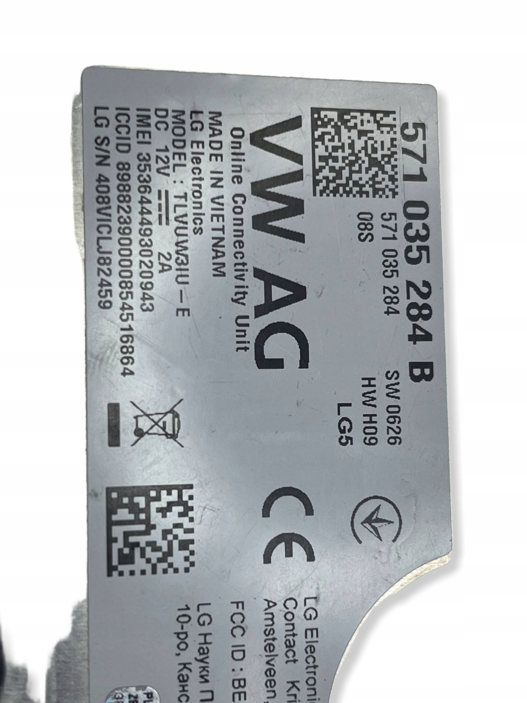 VW TAYRON module control unit ONLINE 571035284B !J
