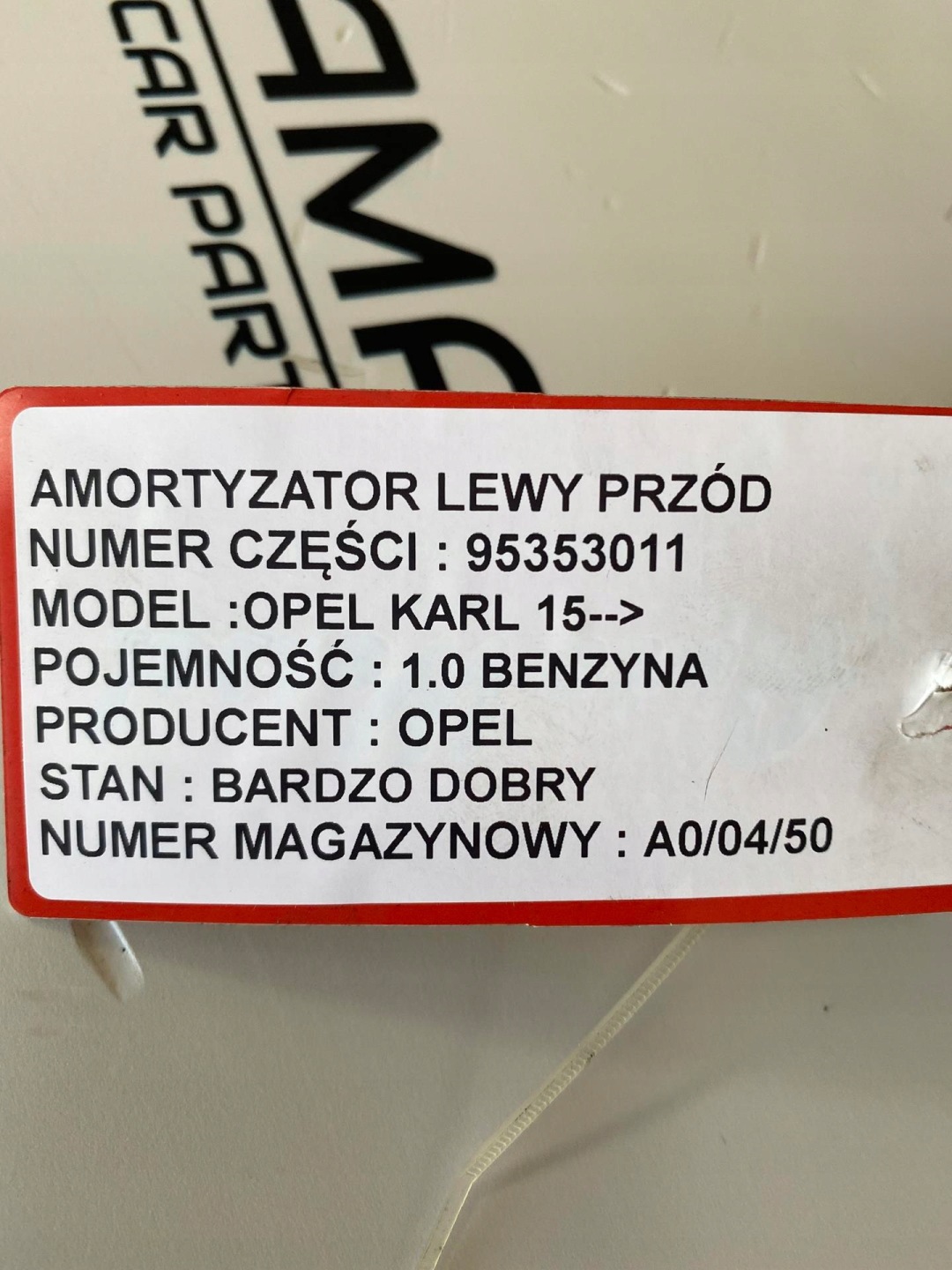 shock absorber left front OPEL KARL 95353011