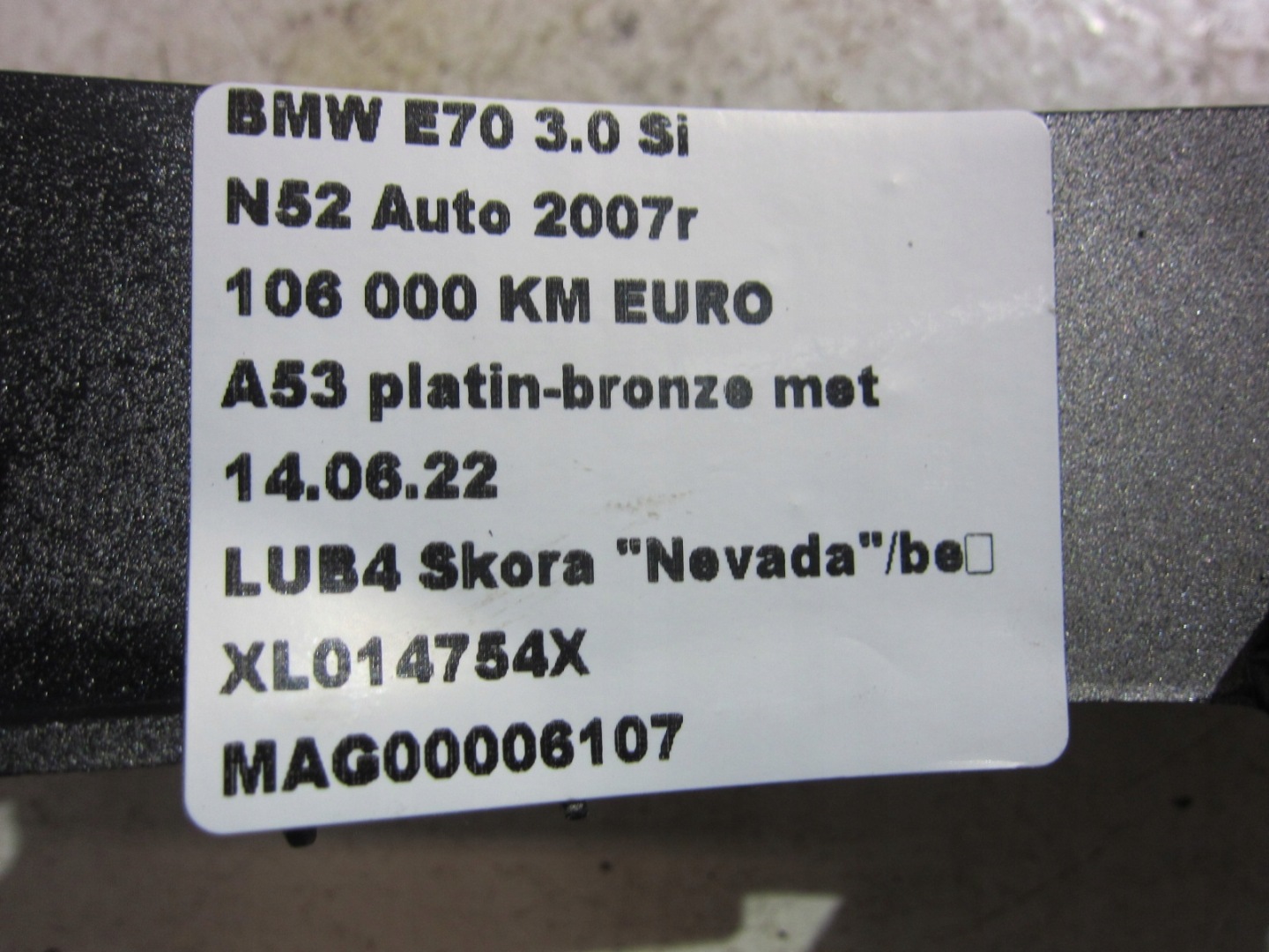 BMW X5 E70 Supporto sinistra staffa Paraurti 7165471