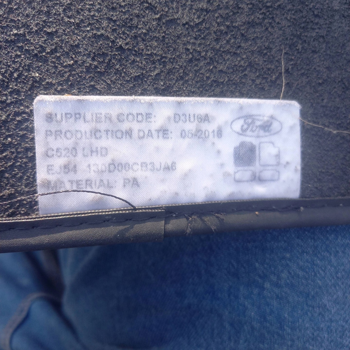 Ford Kuga II MK2 mats samochodowe welur material Komplet oryginalne