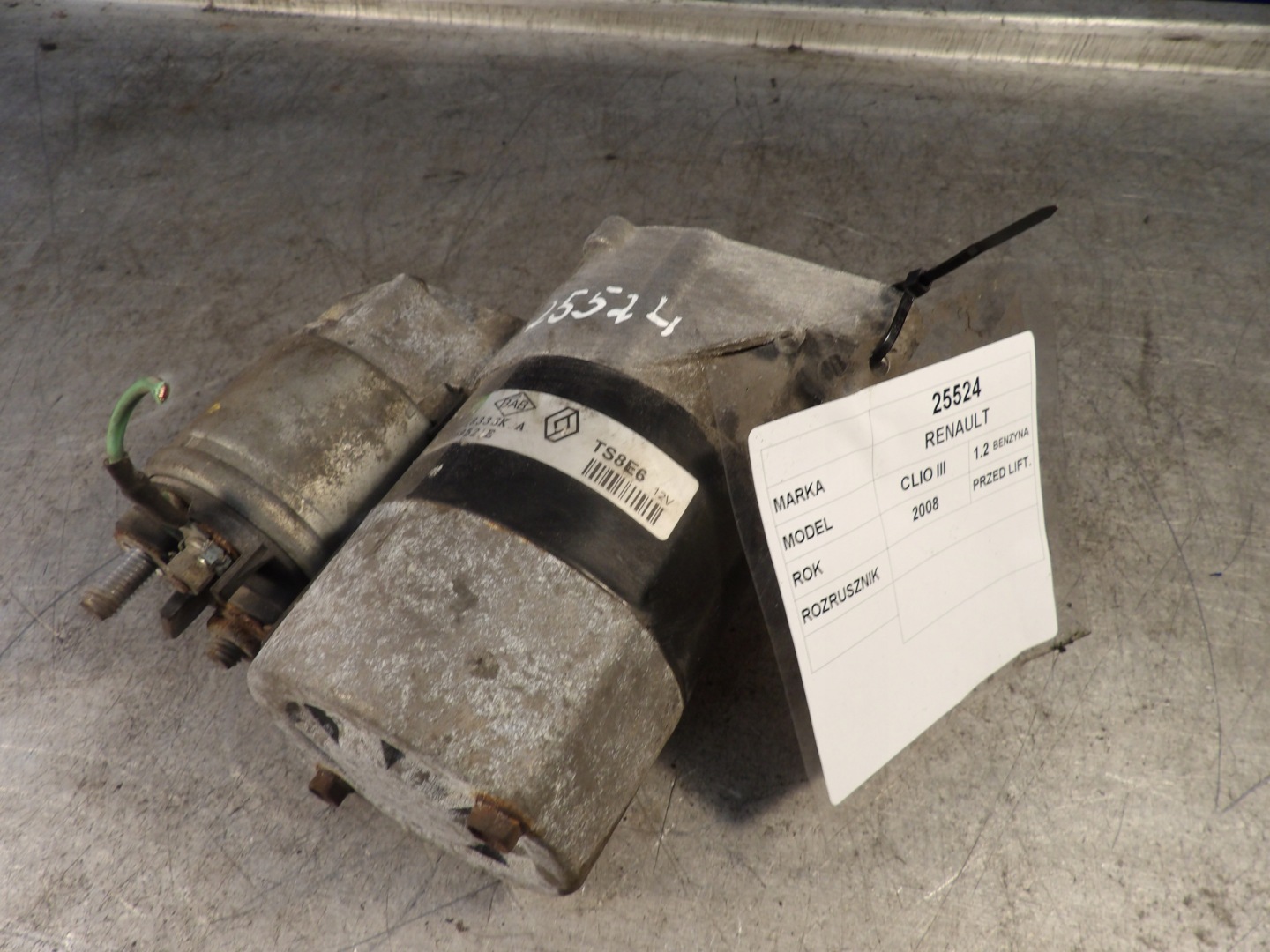 Renault Clio III 1,2B starter TS8E6 8200369521E