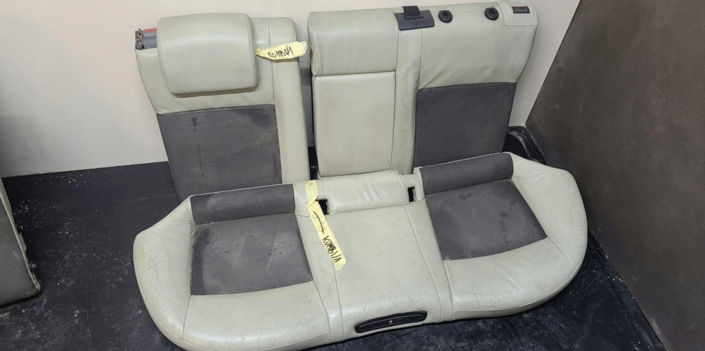 hinten Sitz heck SAAB 93 9-3 II BIALO schwarze Halbleder KOMBI