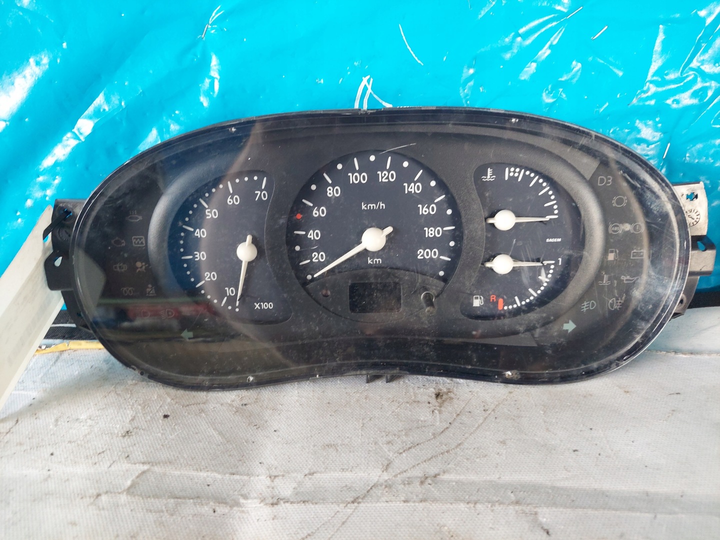 dials clock CLIO II 1.6 B 7700410442G