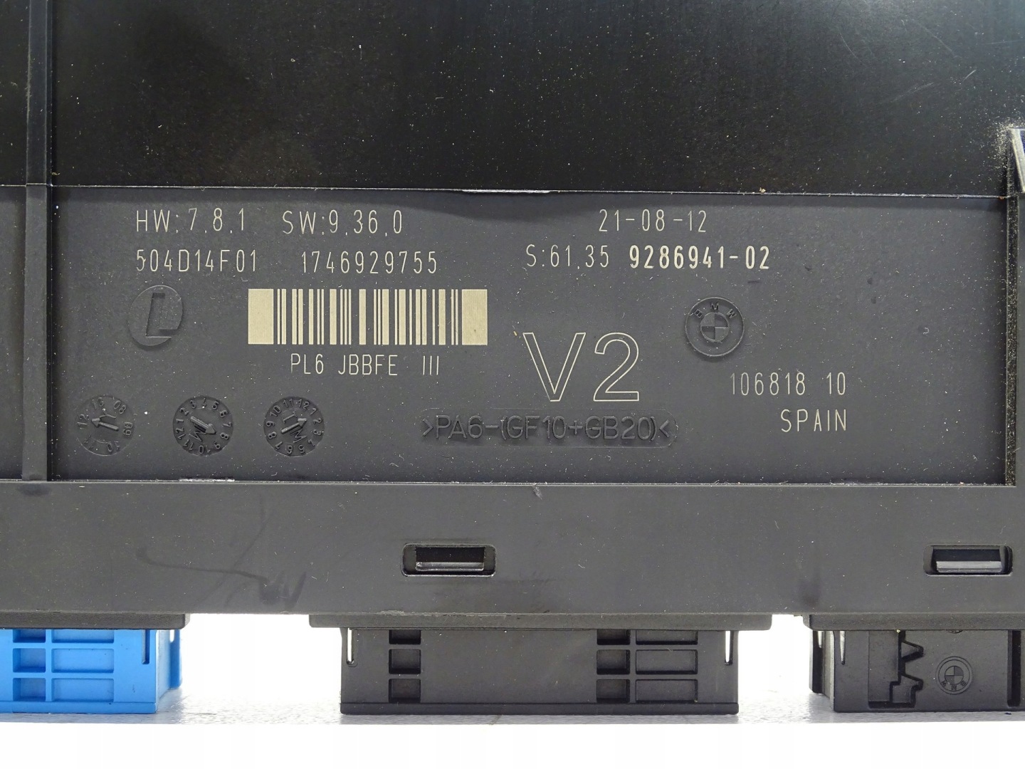 module control unit KOMFORTU BMW 5 F10 F11 9286941