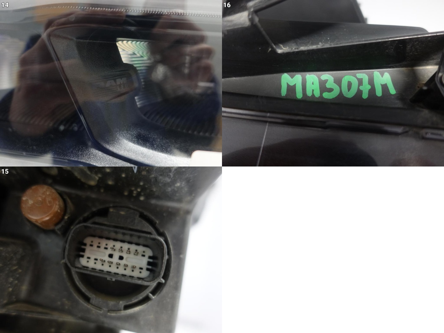 DODGE RAM V 5 1500 DT 19- light FULL LED MID BLACK CIEMNA left front USA